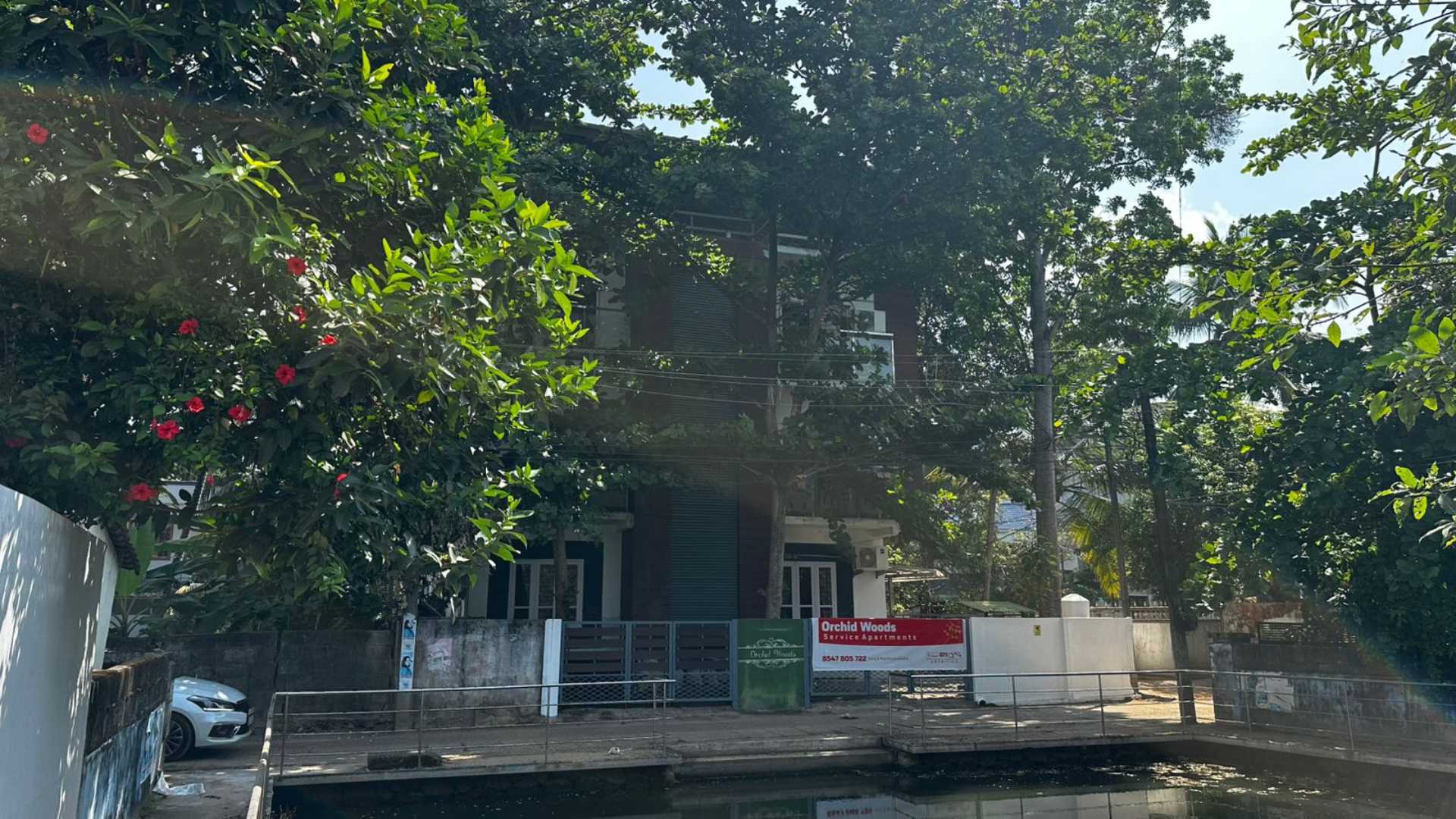 Orchid Woods Villa Garden and Parking Area Trivandrum